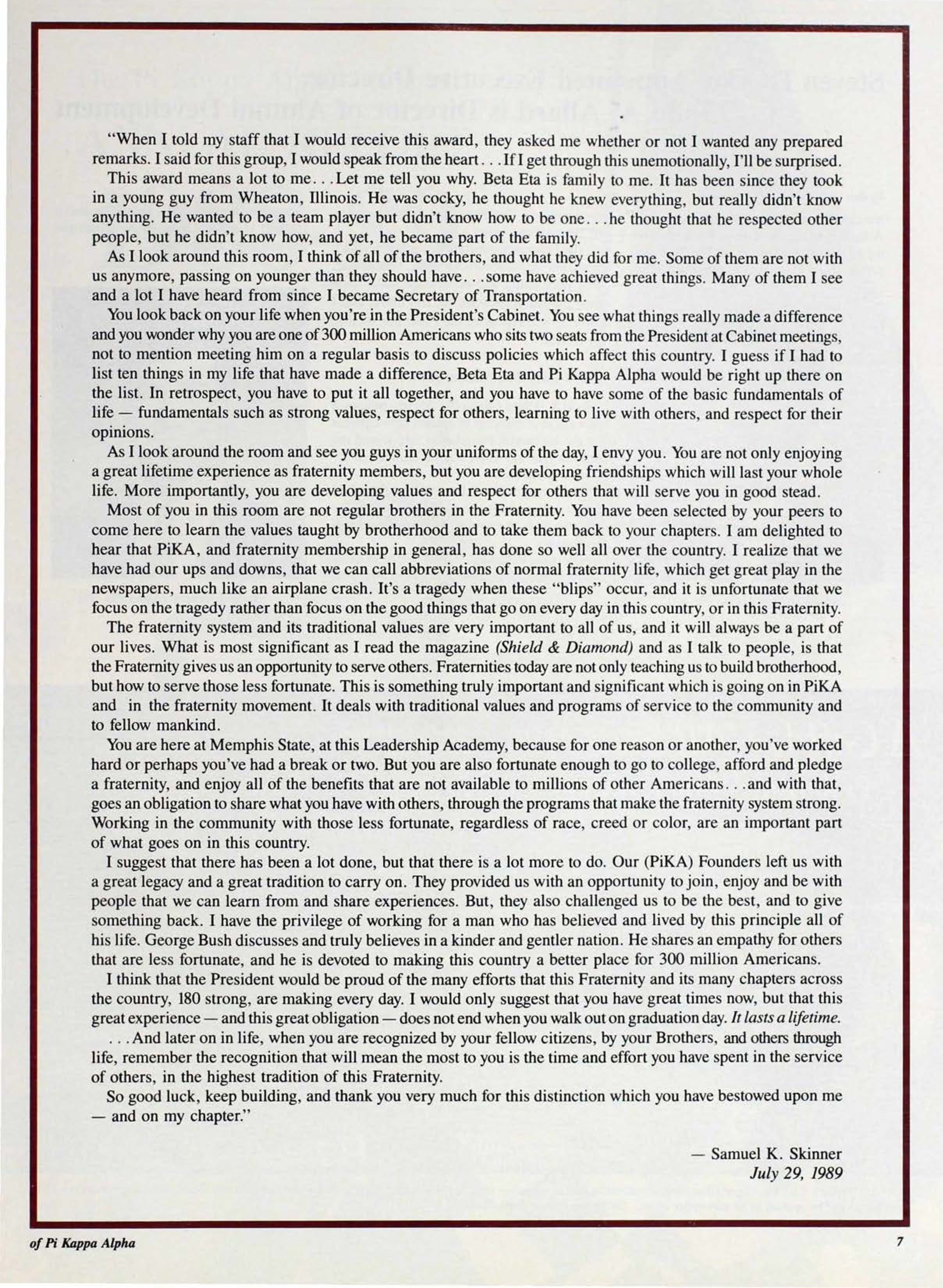 Response To Thomas J. Handler